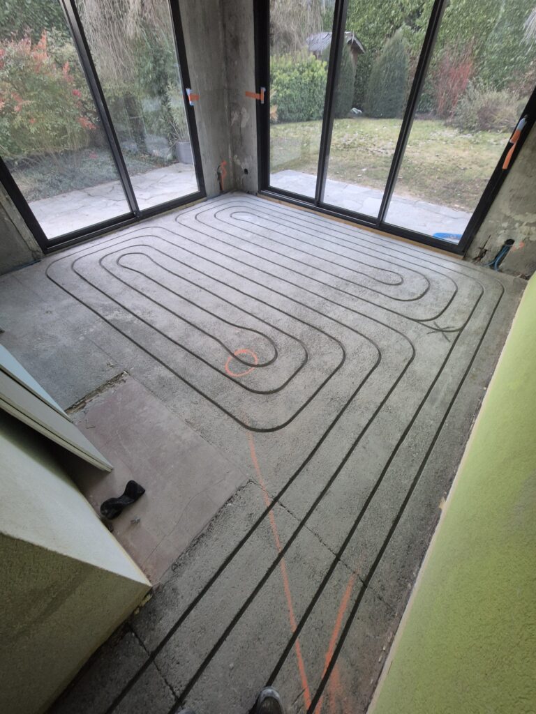 Renforcement thermique devant baie vitrée